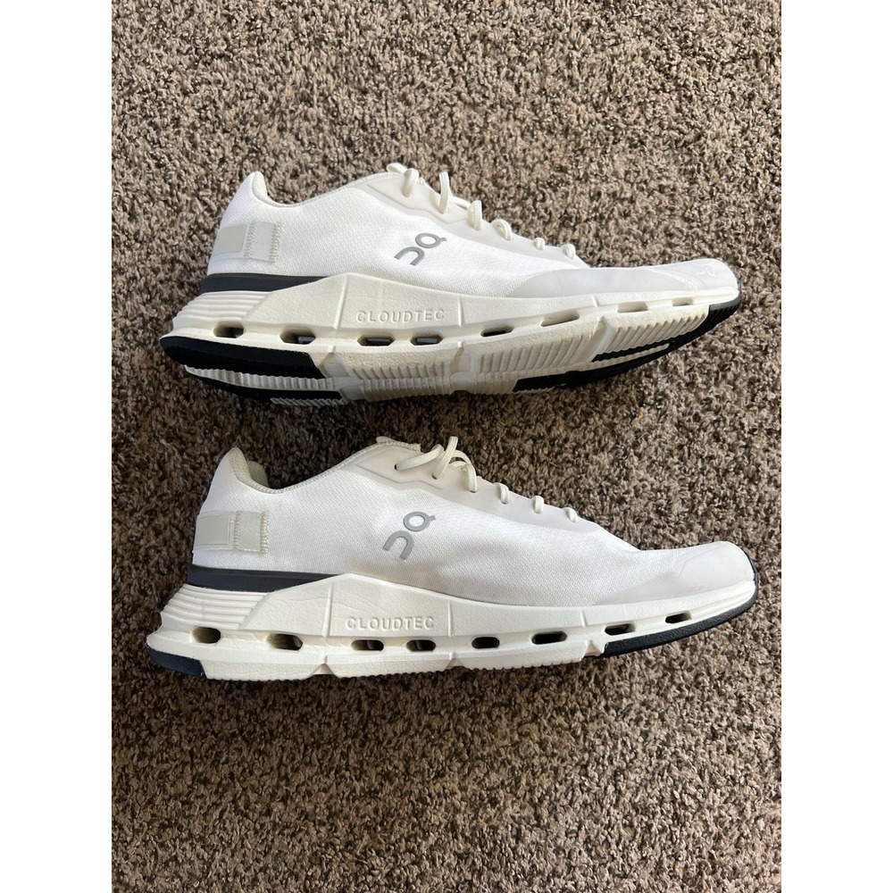 On Cloud Cloudnova Form White Running Shoes Sneakers Women's Size W 9